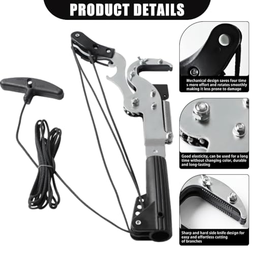 HASTHIP® Tree Branch Cutter and Pruning Saw Heavy Duty SK5 High Carbon Steel For Tree with 5 Meters Pull Cord Labor Saving Long Reach for Sawing and Shearing Without Pole 2 PCS HASTHIP® Tree Branch Cutter and Pruning Saw Heavy Duty SK5 High Carbon Steel For Tree with 5 Meters Pull Cord Labor Saving Long Reach for Sawing and Shearing Without Pole 2 PCS